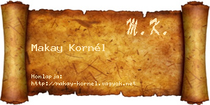 Makay Kornél névjegykártya